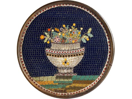 Rundes Mikro-Mosaik des 18. Jahrhunderts